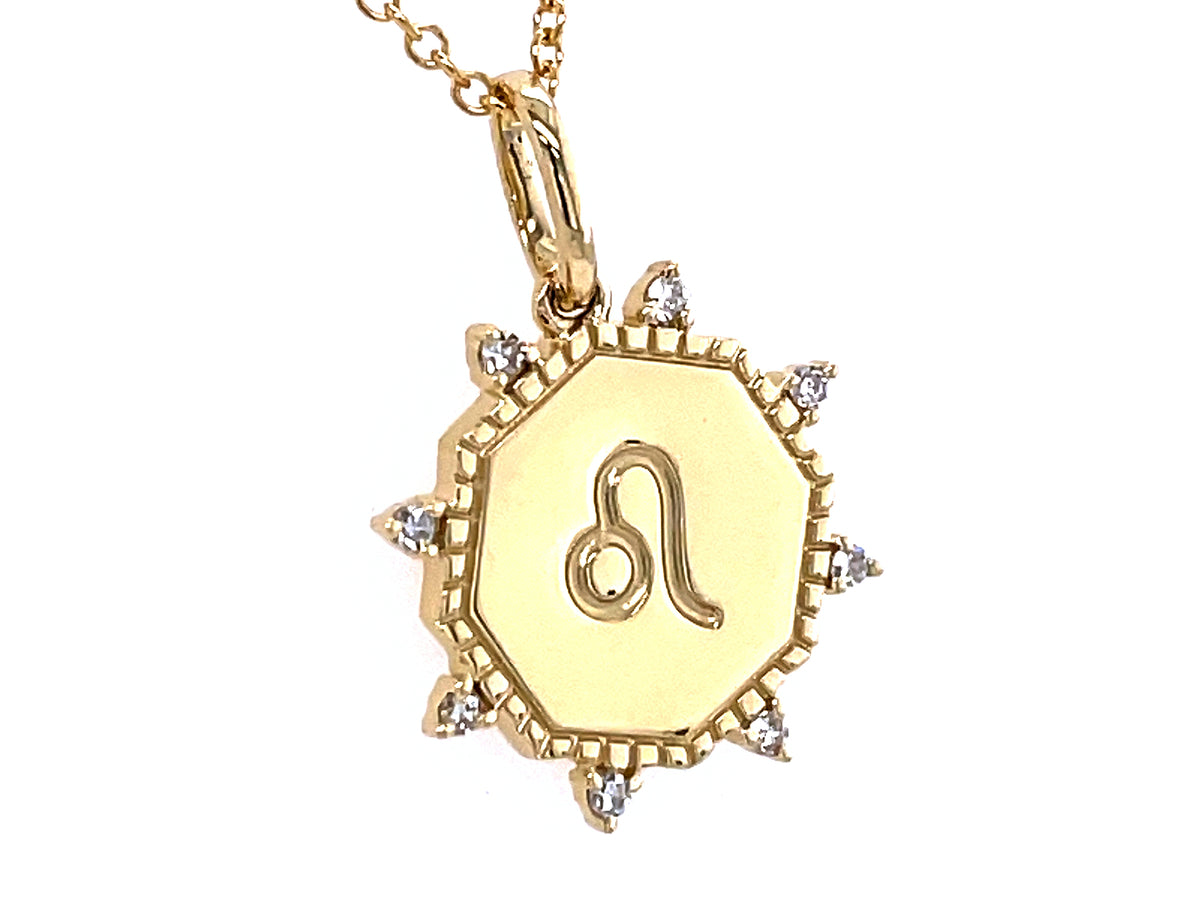 DIAMOND PENDANT, LEO SIGN