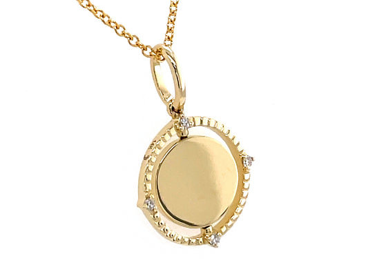 DIAMOND PENDANT, BLANK FLIP DISC