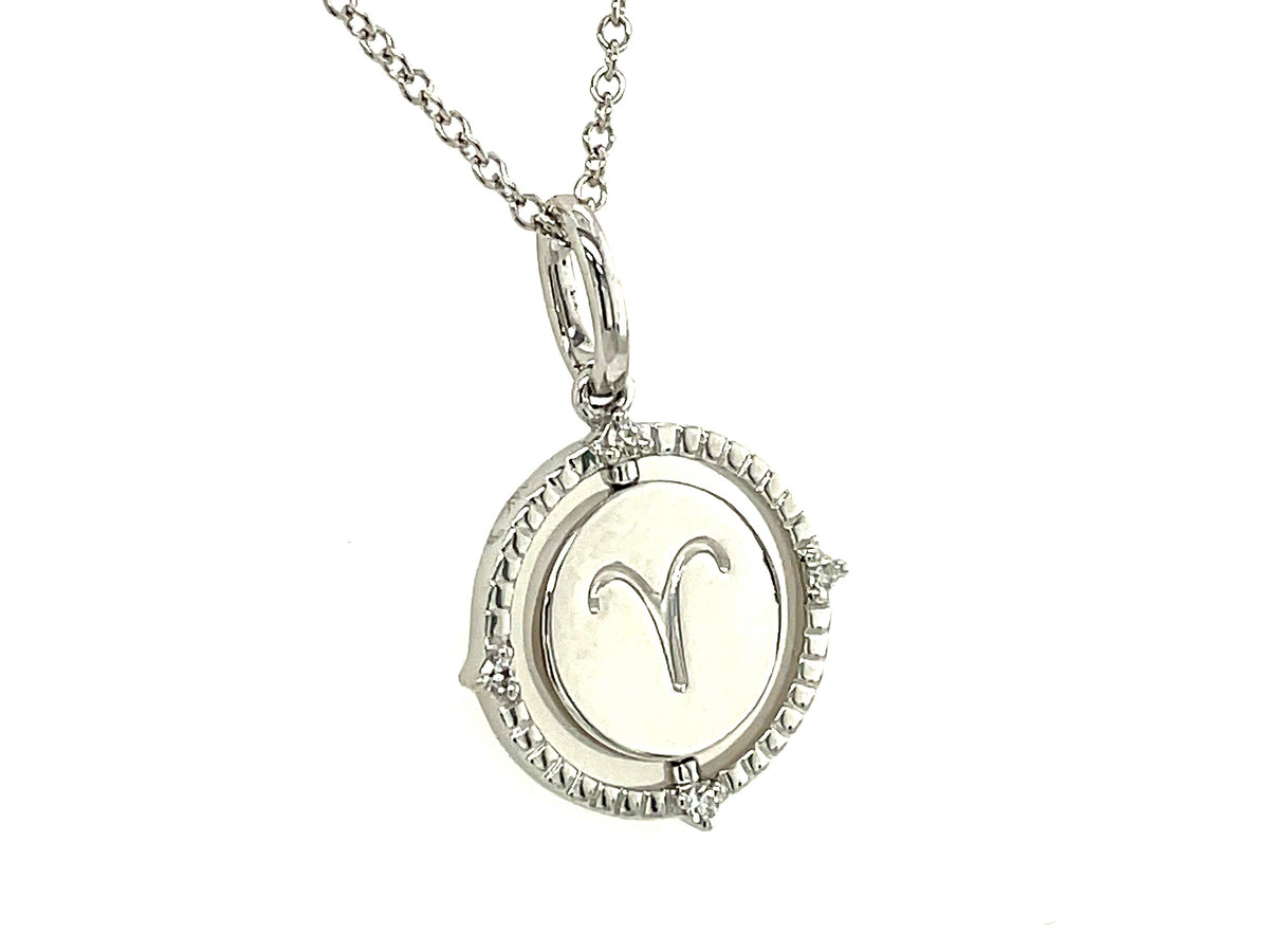 DIAMOND ARIES FLIP DISC PENDANT