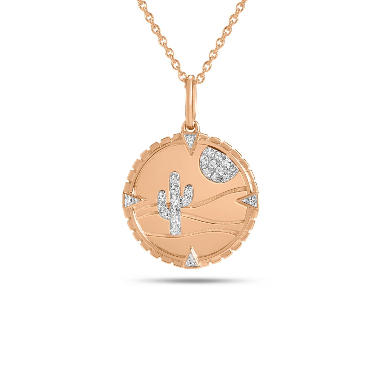 Diamond Desert Madallion Necklace