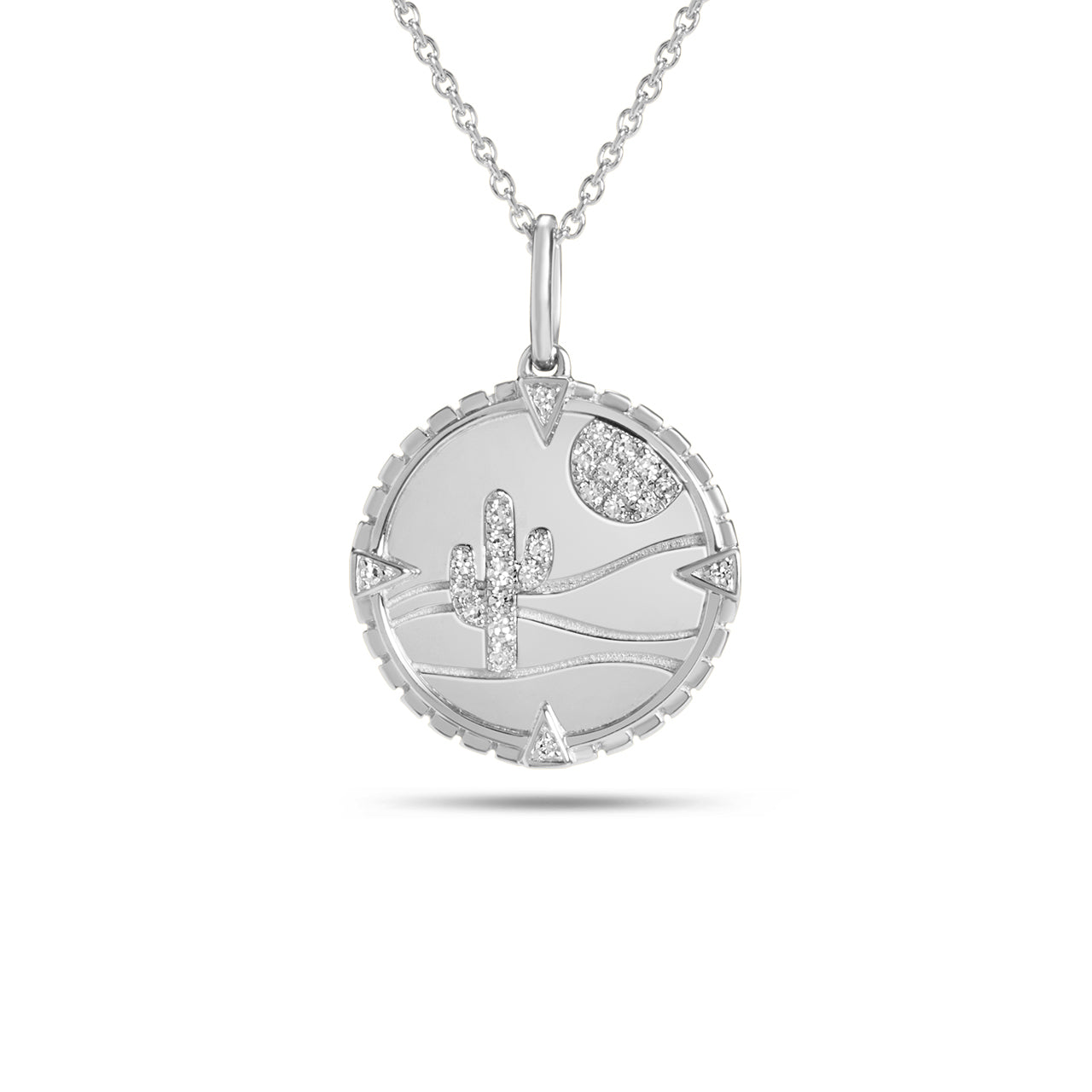 Diamond Desert Madallion Necklace