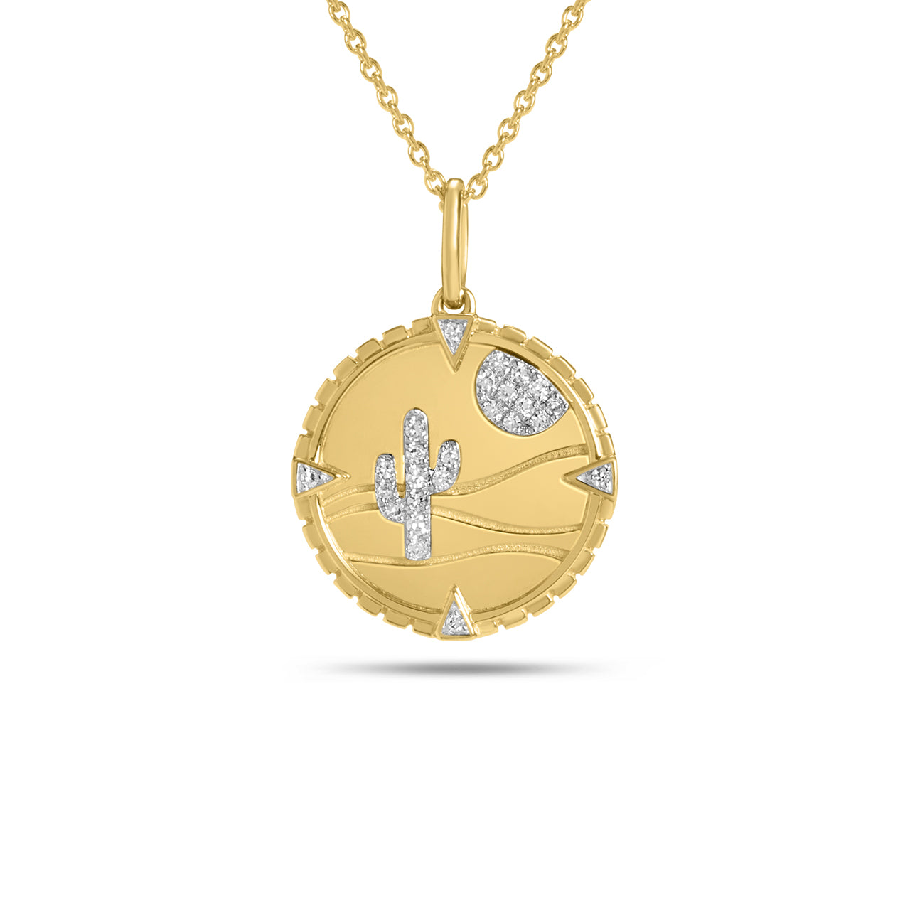 Diamond Desert Madallion Necklace