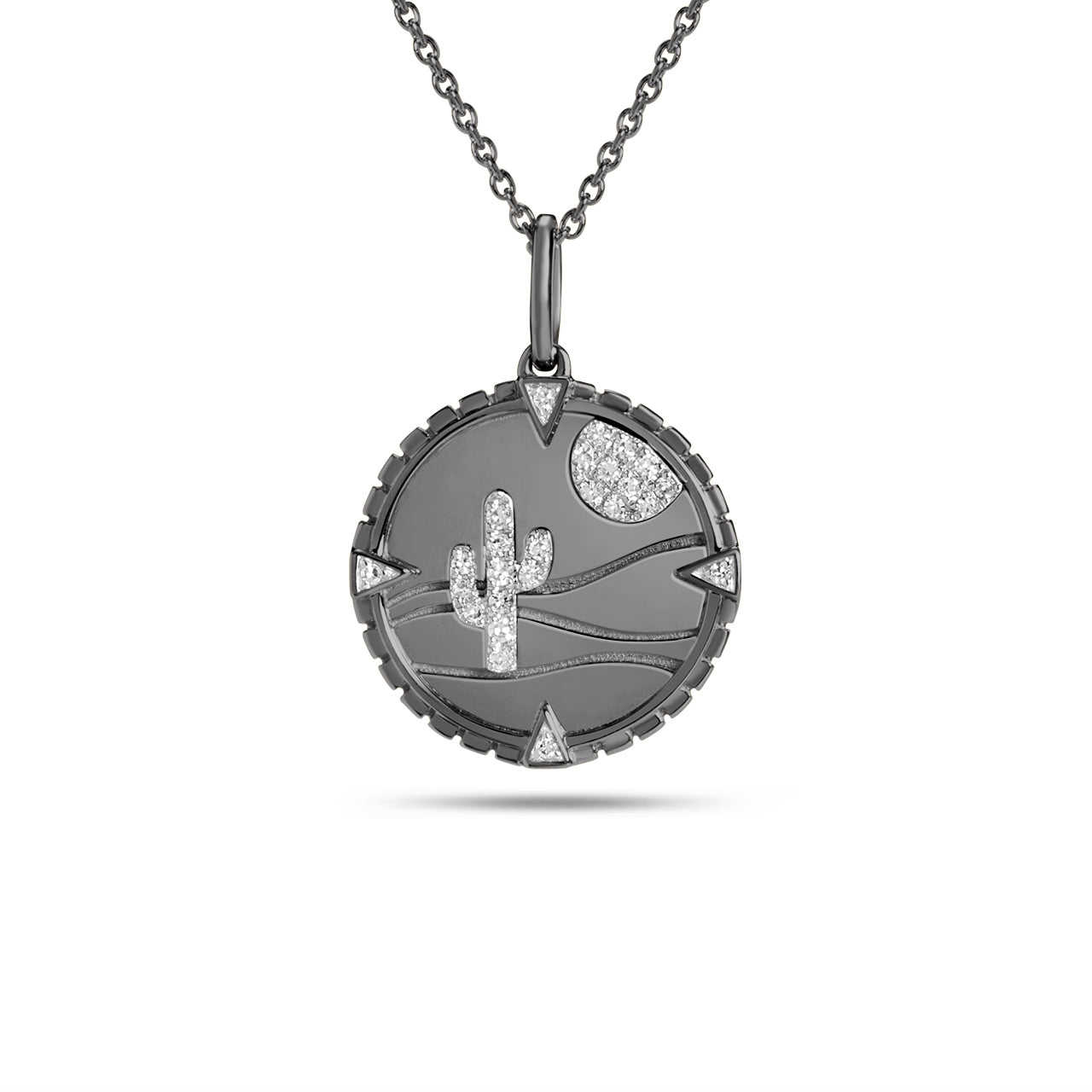 Diamond Desert Madallion Necklace