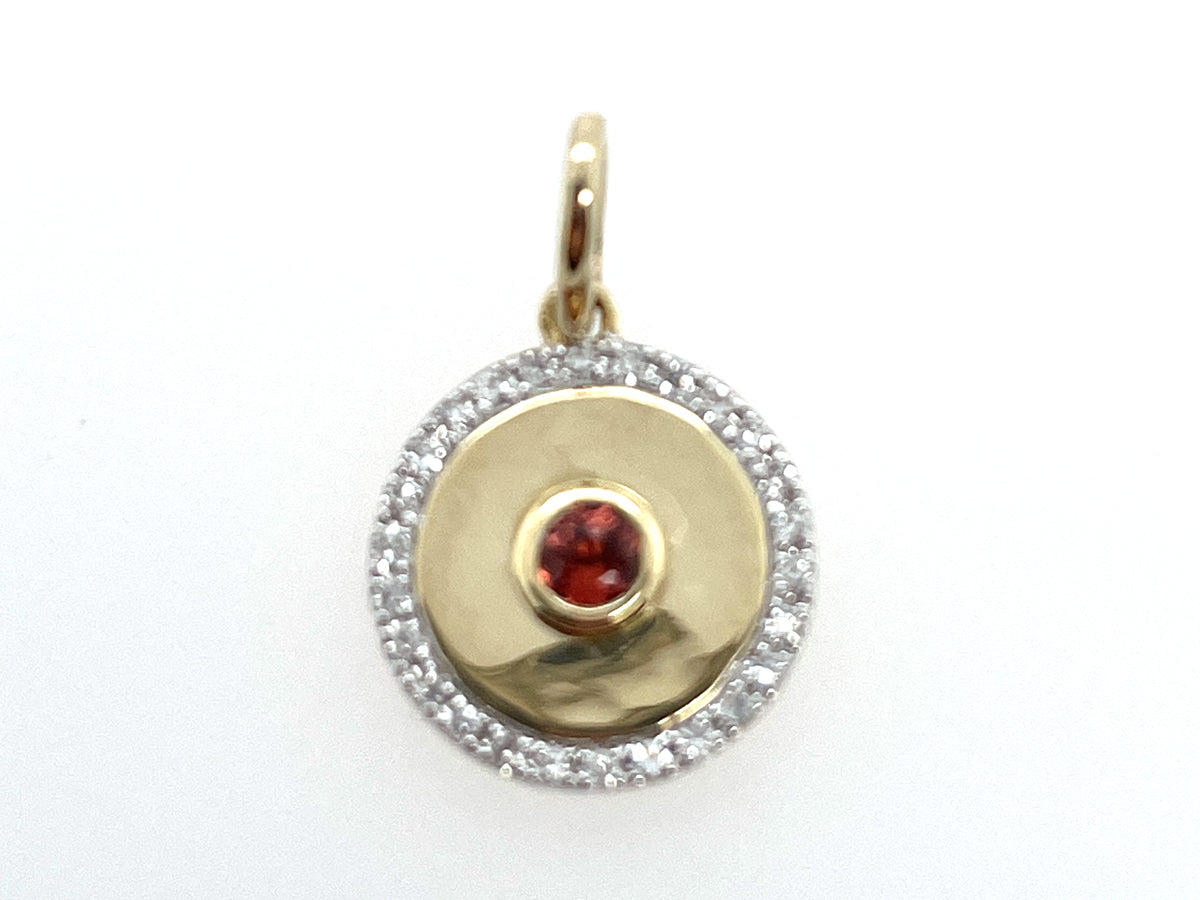 GARNET & DIAMOND PENDANT