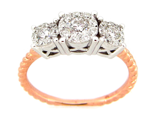DIAMOND RING, 14KZ  (N)