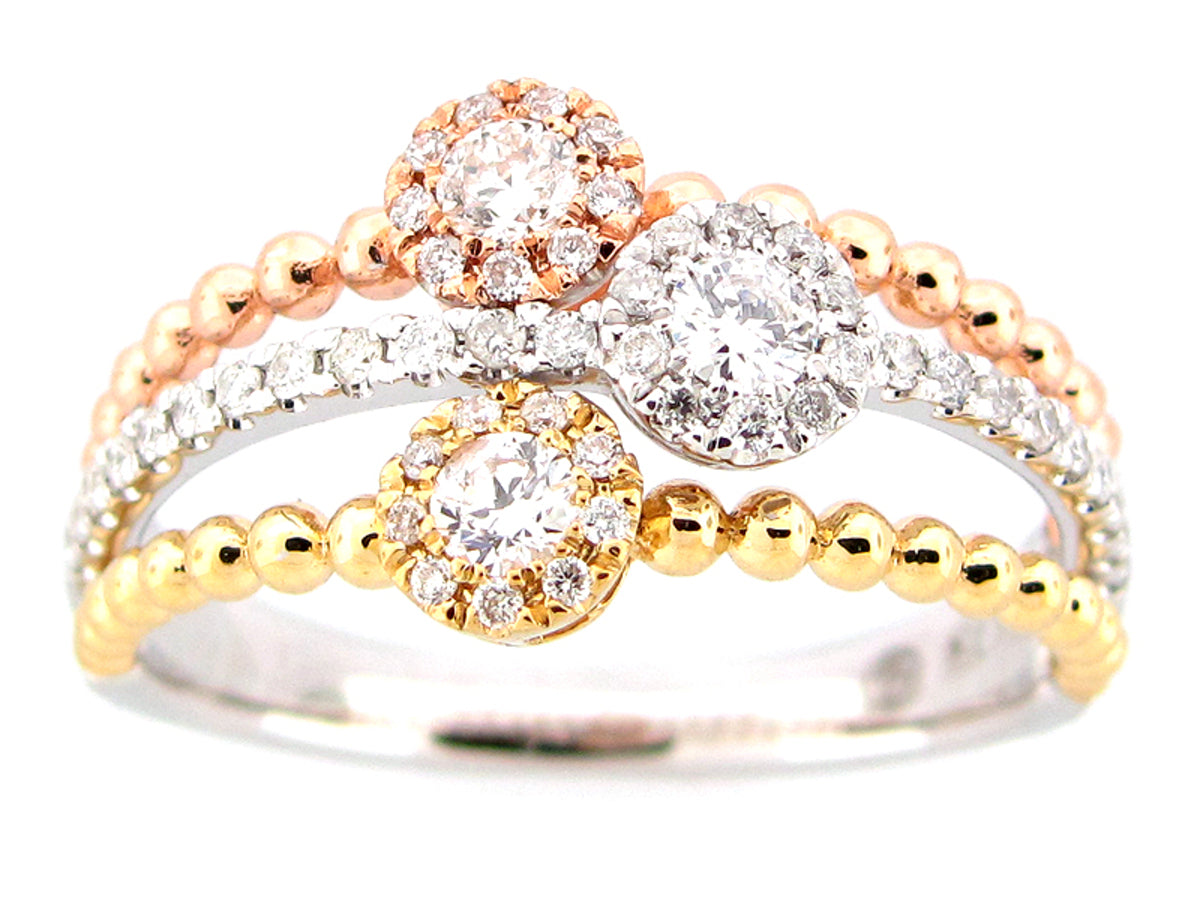 DIAMOND RING, 18KW/Y/R (N)