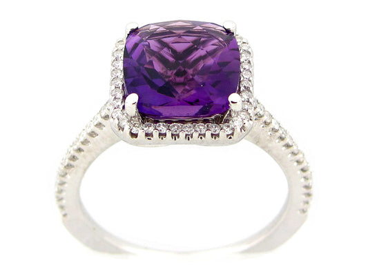 AMETHYST & DIAMOND RING