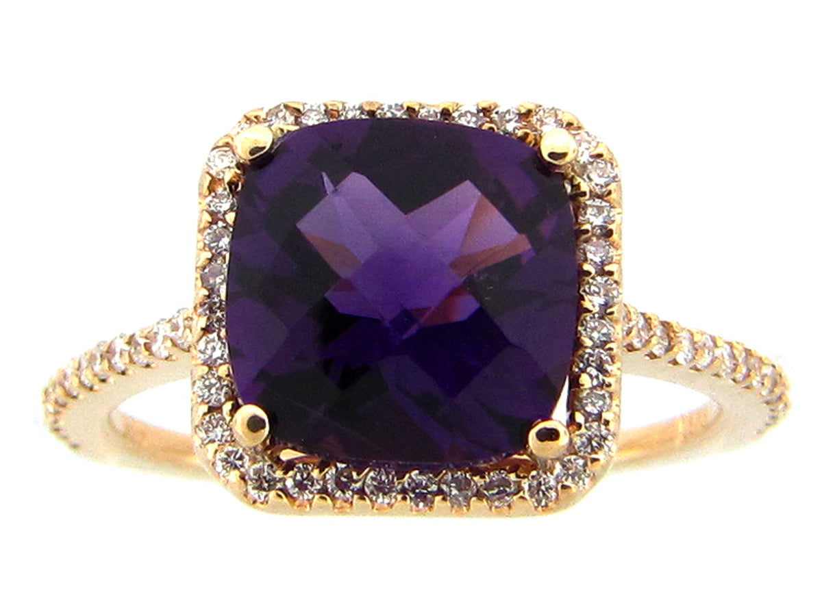 AMETHYST & DIAMOND RING