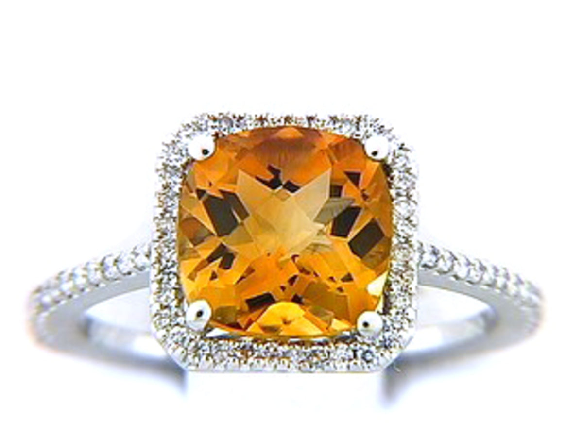 CITRINE & DIAMOND RING