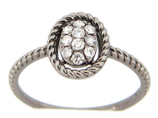 DIAMOND RING, 14K BLACK FINISH (N)