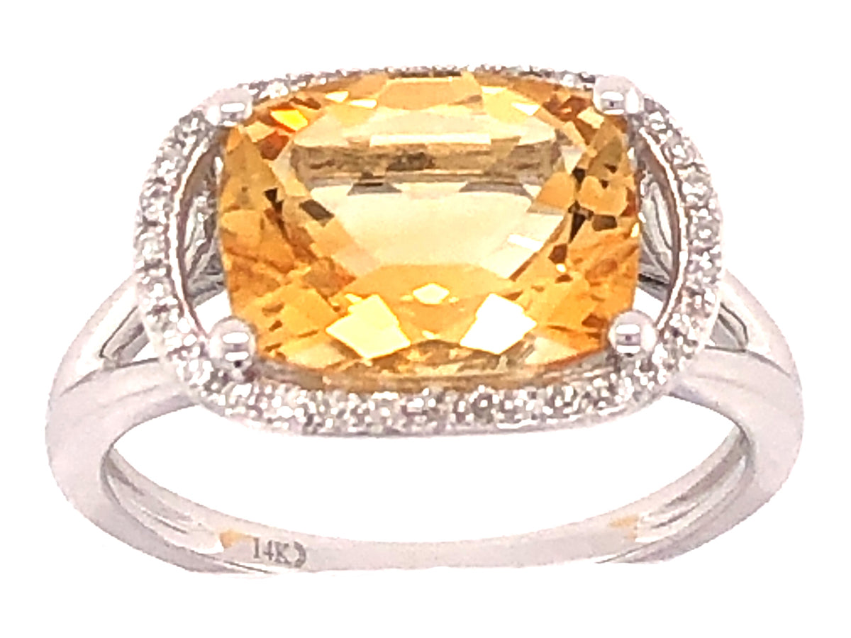CITRINE & DIAMOND RING
