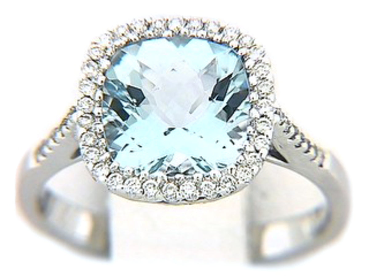 CHB AQUA & DIAMOND RING