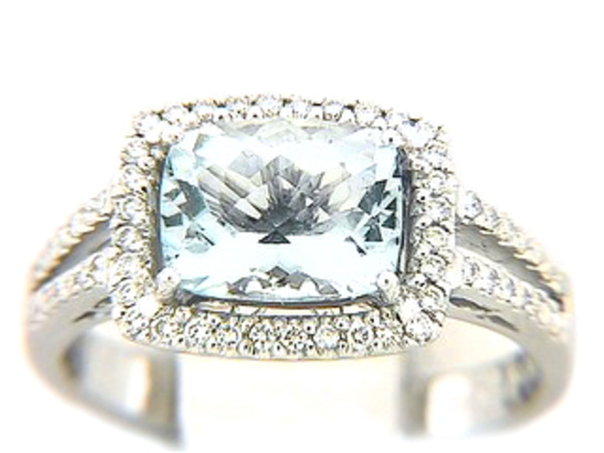 CHB AQUA & DIAMOND RING
