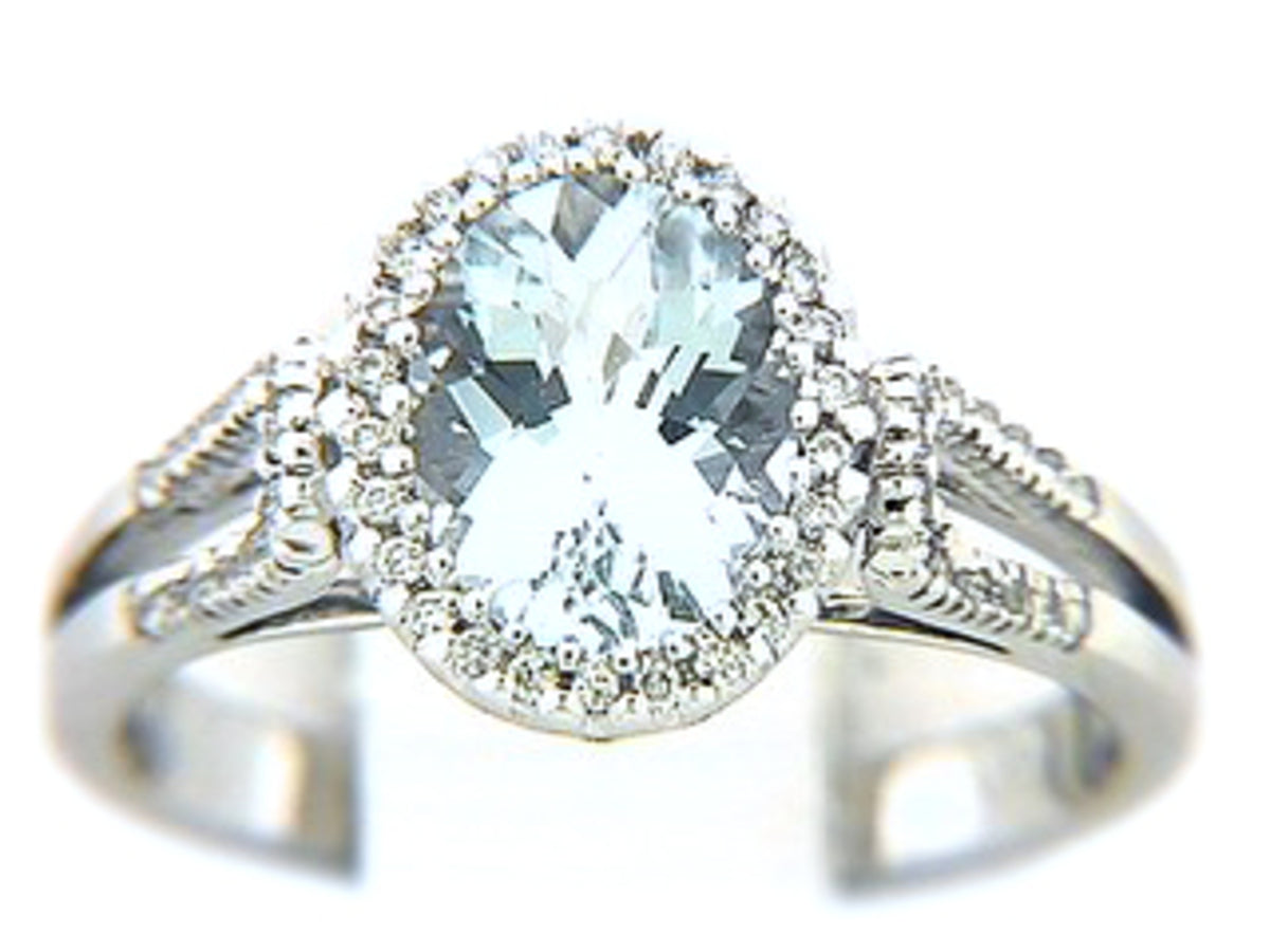 AQUA & DIAMOND RING
