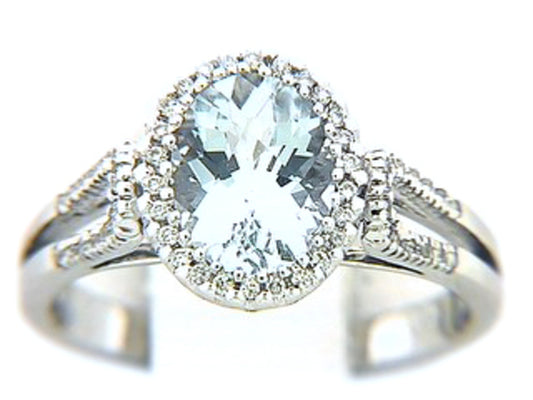 AQUA & DIAMOND RING