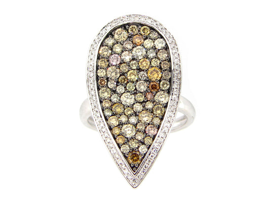FANCY COLOR DIAMOND RING, 14KW (N)