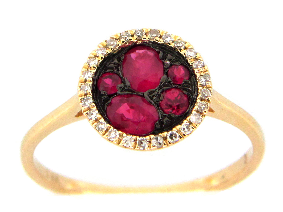 RUBY & DIAMOND ROUND RING