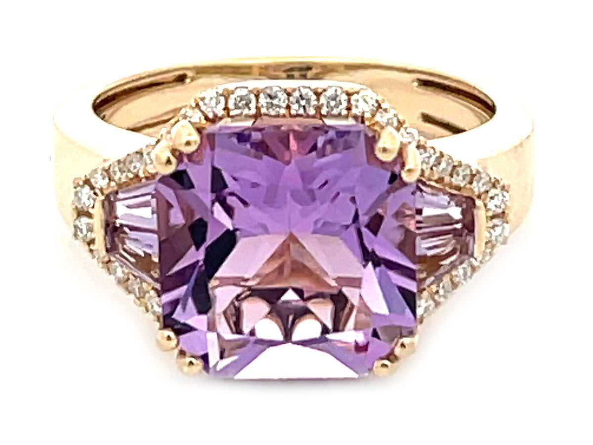 AMETHYST & DIAMOND RING