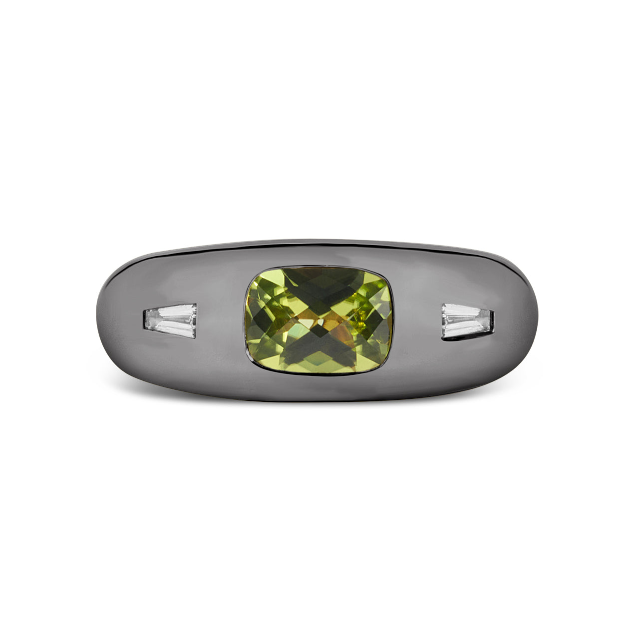 Peridot & Diamond Gypsy Ring