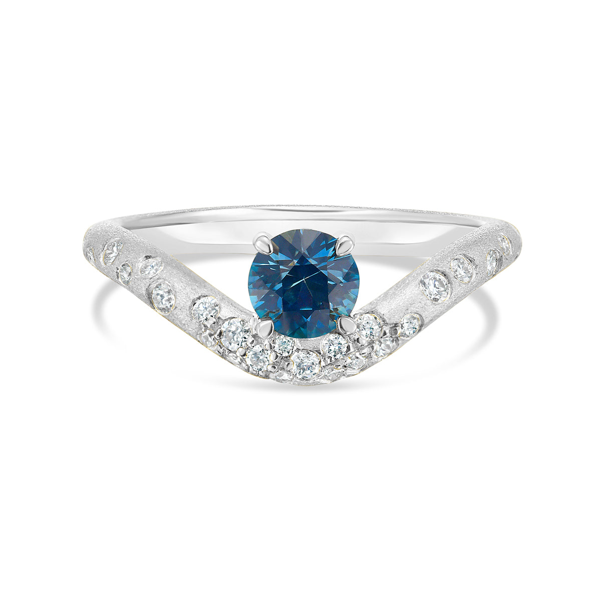 Montana Sapphire & Diamond Confetti Off Set Ring