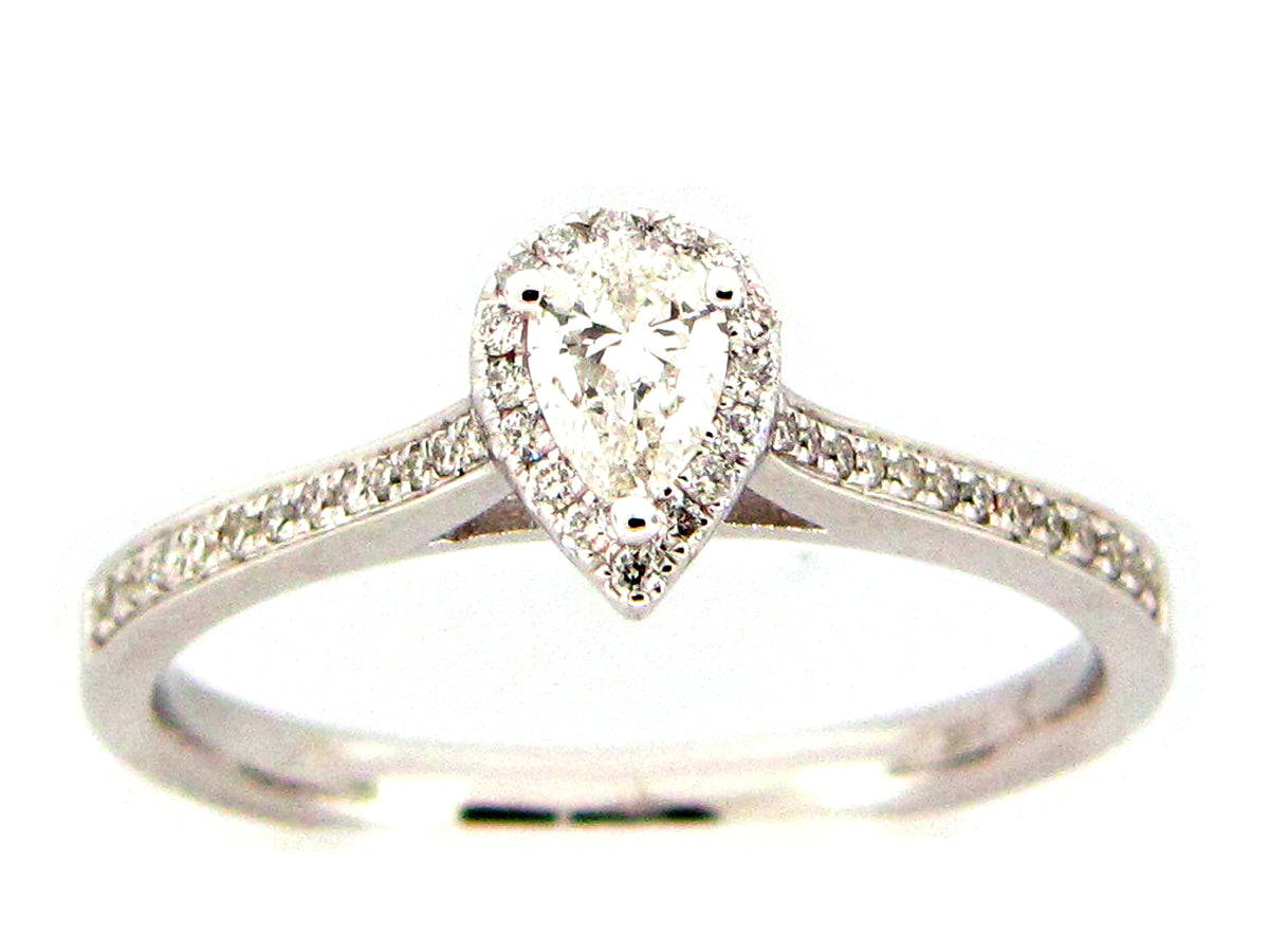 DIAMOND PEAR HALO RING