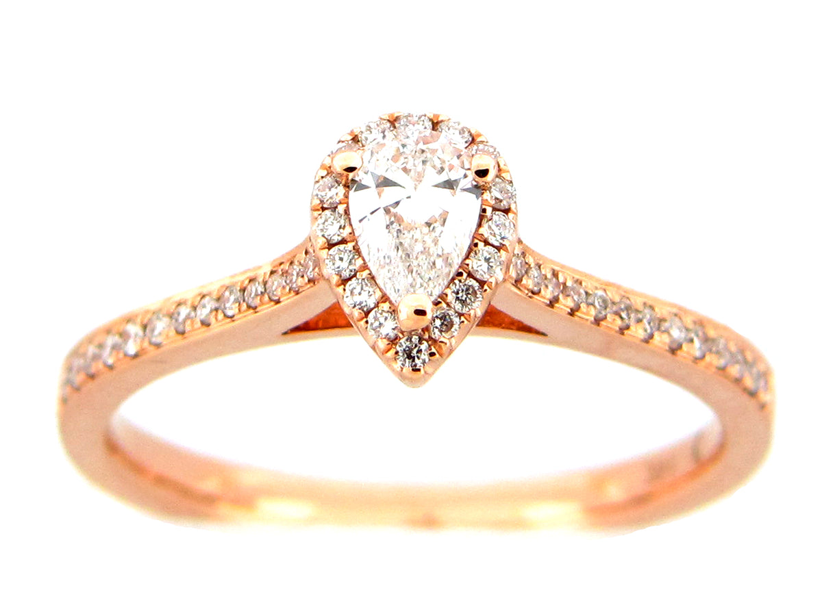 DIAMOND PEAR HALO RING