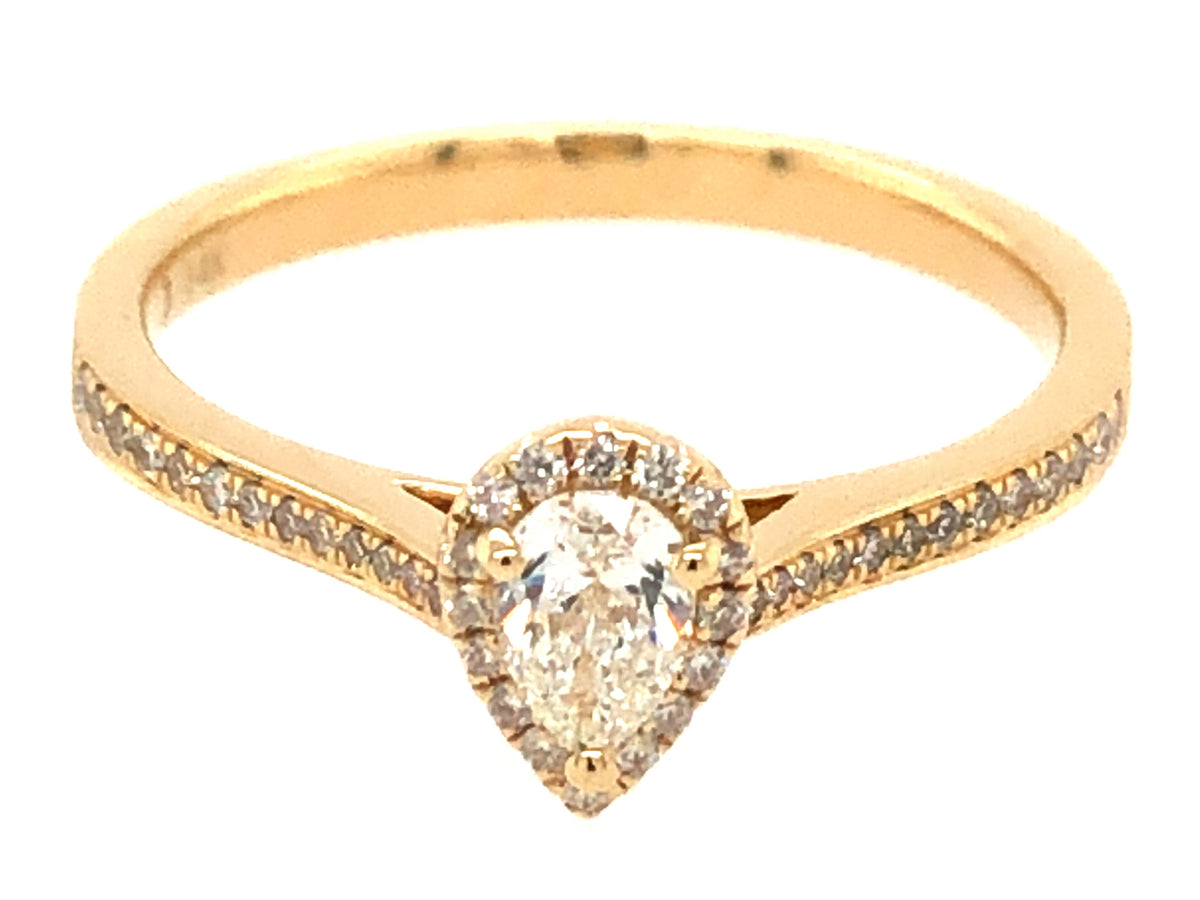 DIAMOND PEAR HALO RING