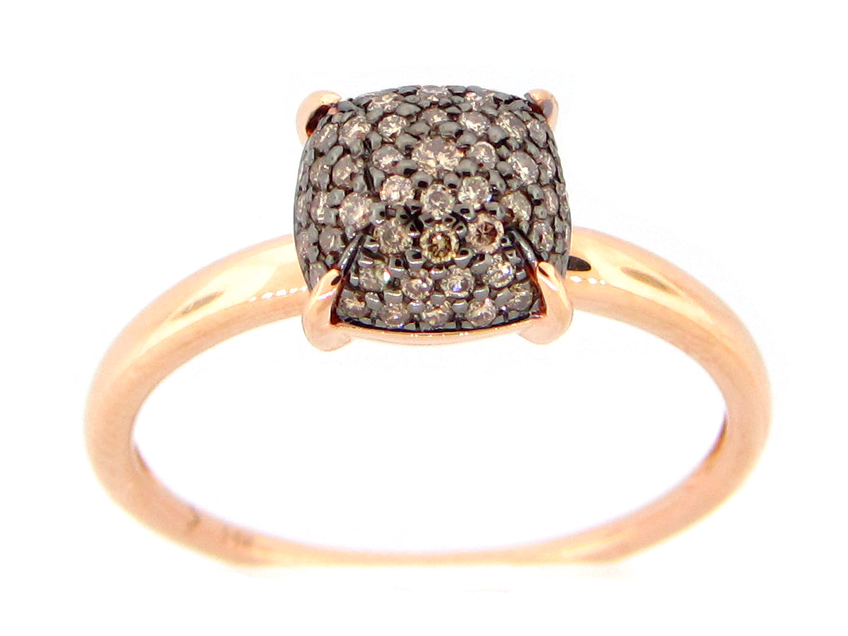 BROWN DIAMOND RING, 14KR (N)