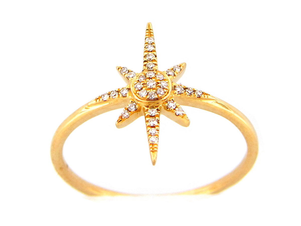 DIAMOND COMPASS STAR RING