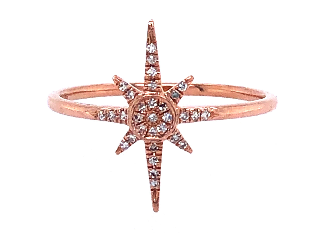 DIAMOND COMPASS STAR RING
