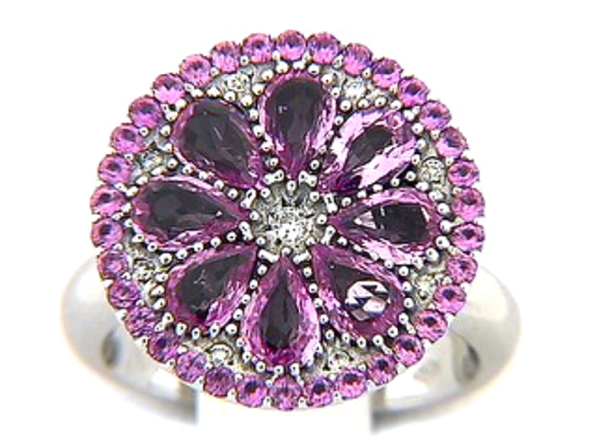 PINK SAPPHIRE & DIAMOND RING