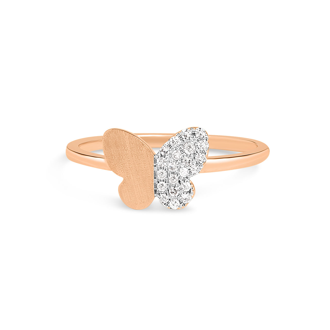 Diamond Butterfly Duet Ring