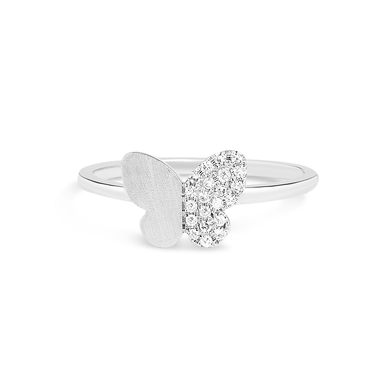 Diamond Butterfly Duet Ring