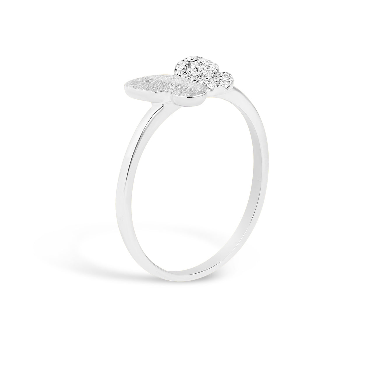 Diamond Butterfly Duet Ring