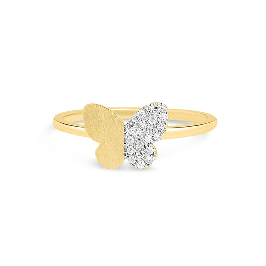 Diamond Butterfly Duet Ring