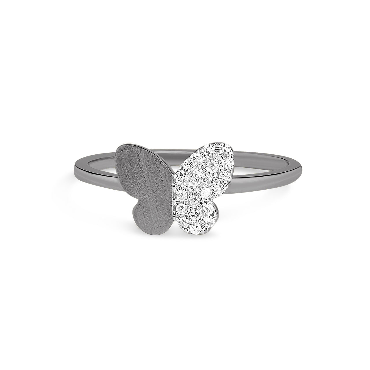 Diamond Butterfly Duet Ring