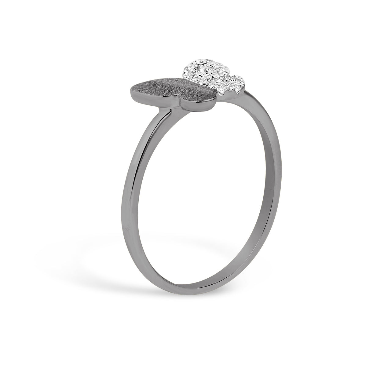 Diamond Butterfly Duet Ring