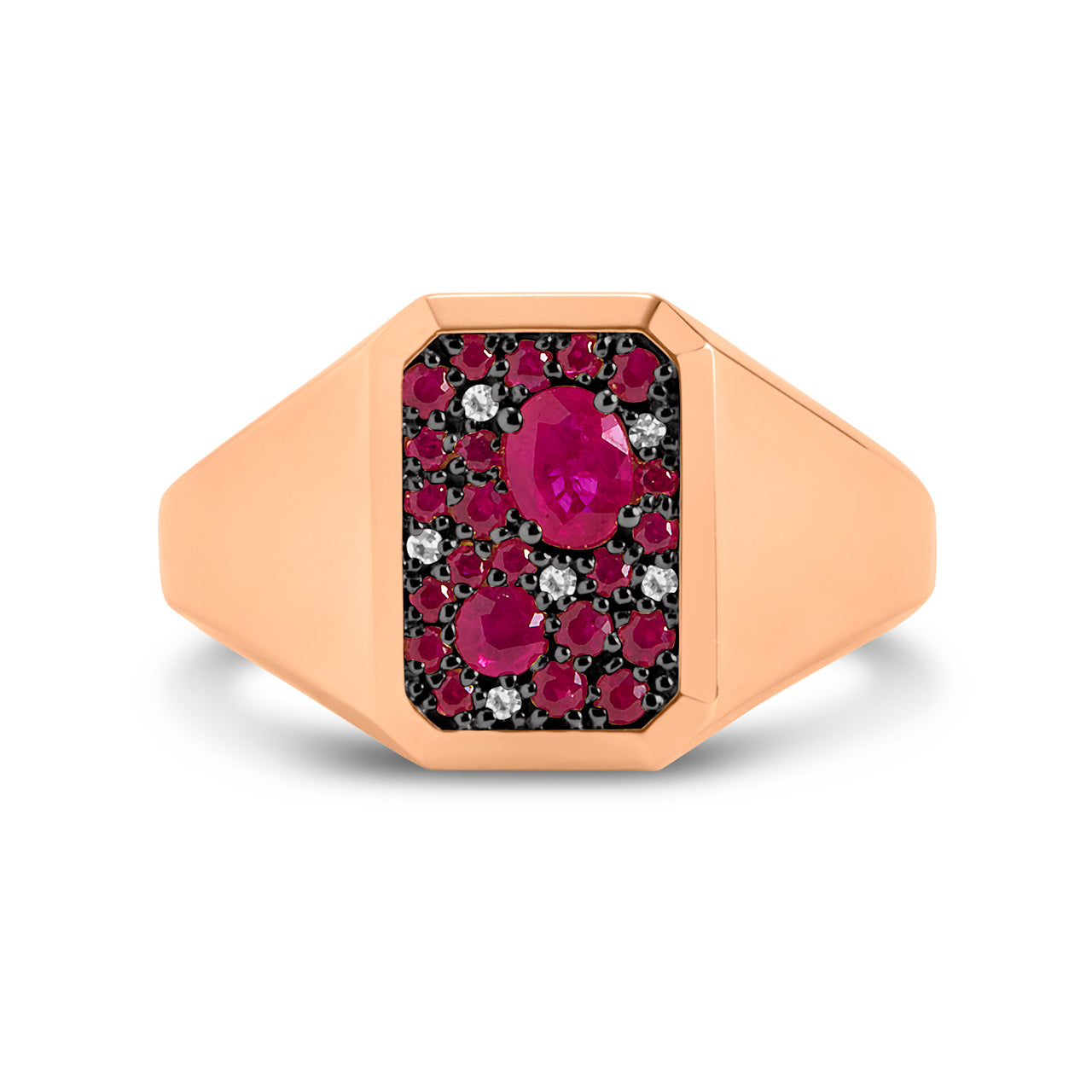 Ruby & Diamond Rectangle Ring