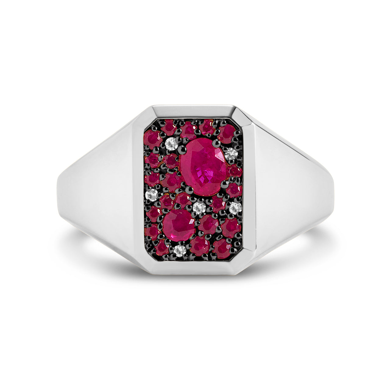 Ruby & Diamond Rectangle Ring