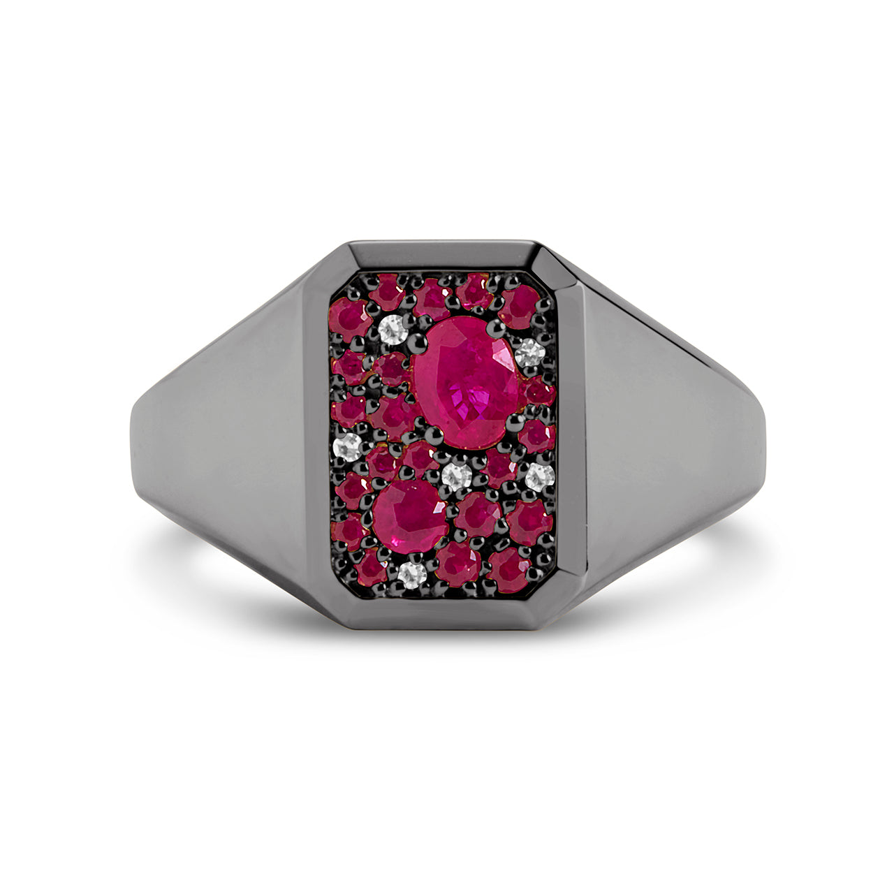 Ruby & Diamond Rectangle Ring