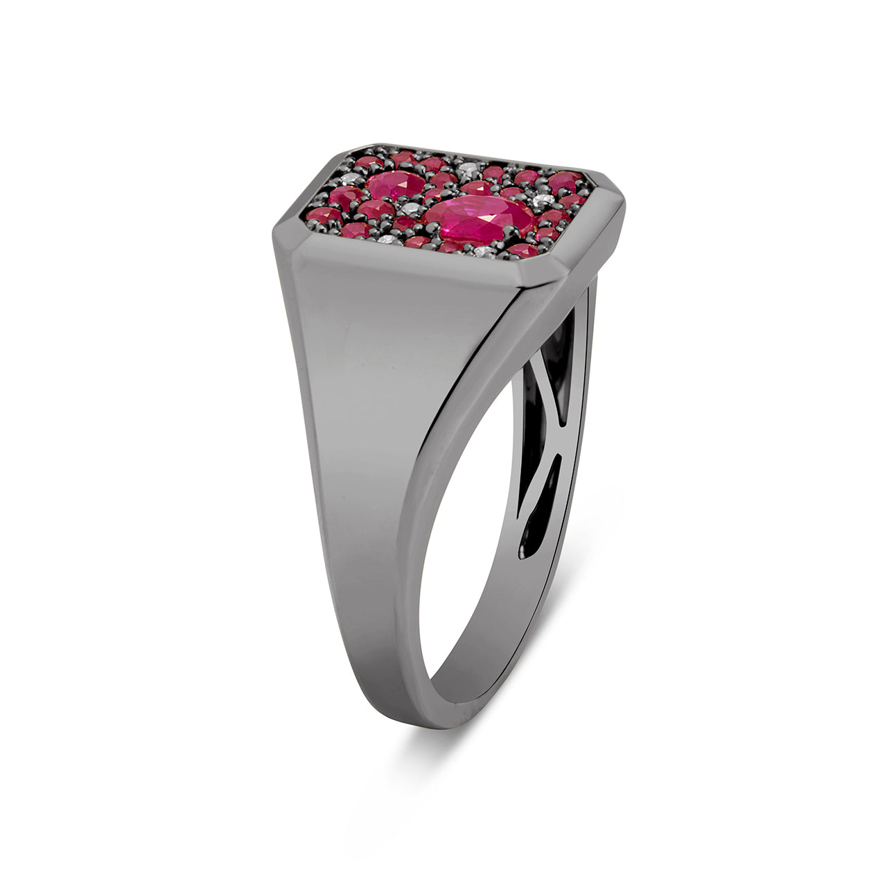 Ruby & Diamond Rectangle Ring