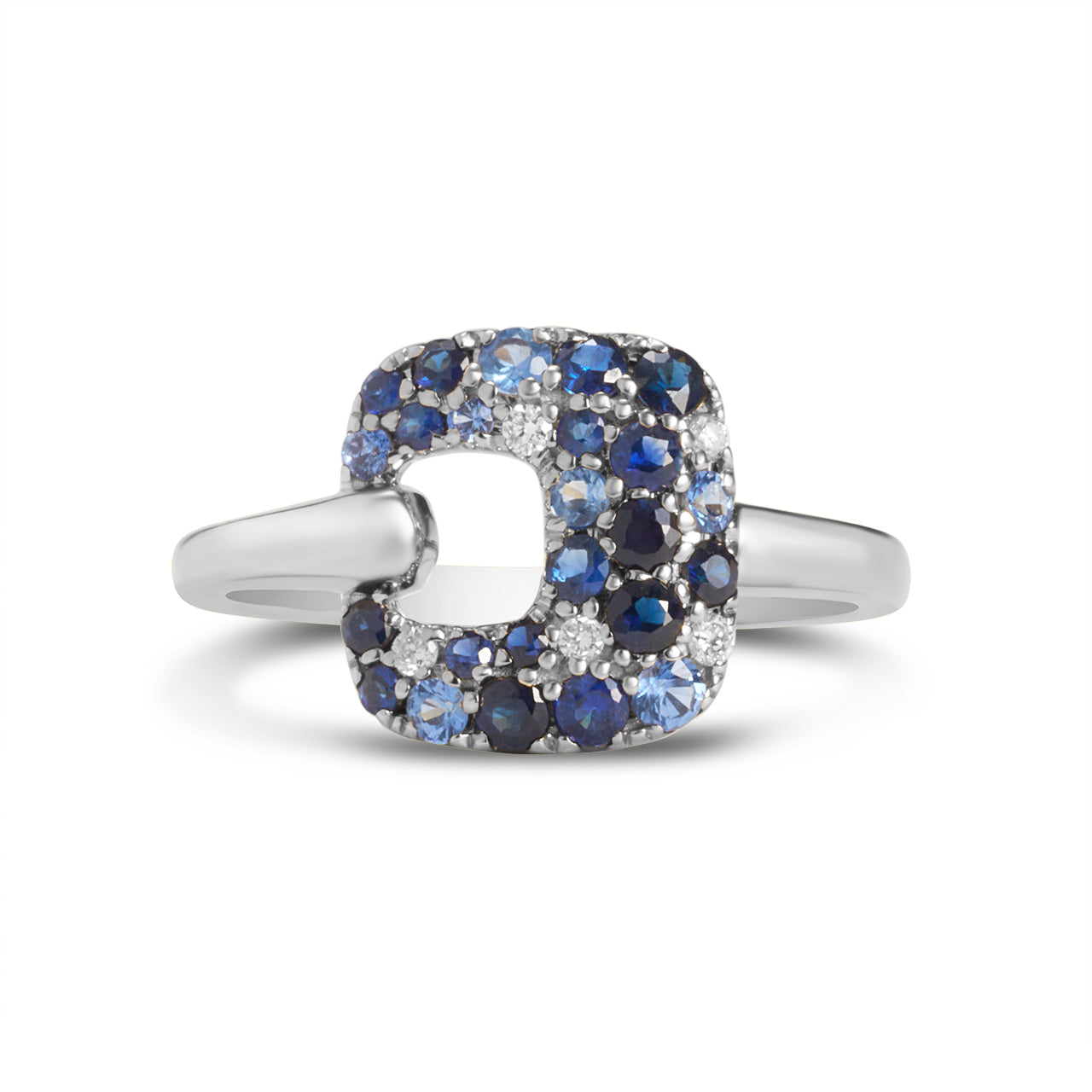Sapphire & Diamond Cushion Ring