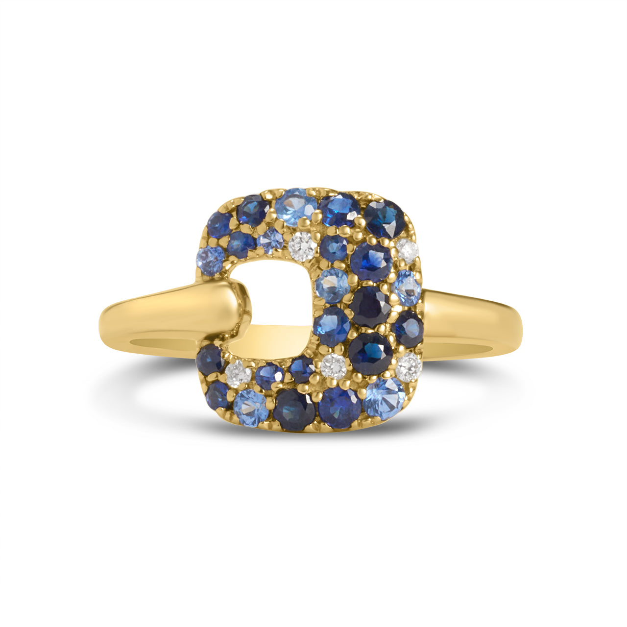 Sapphire & Diamond Cushion Ring