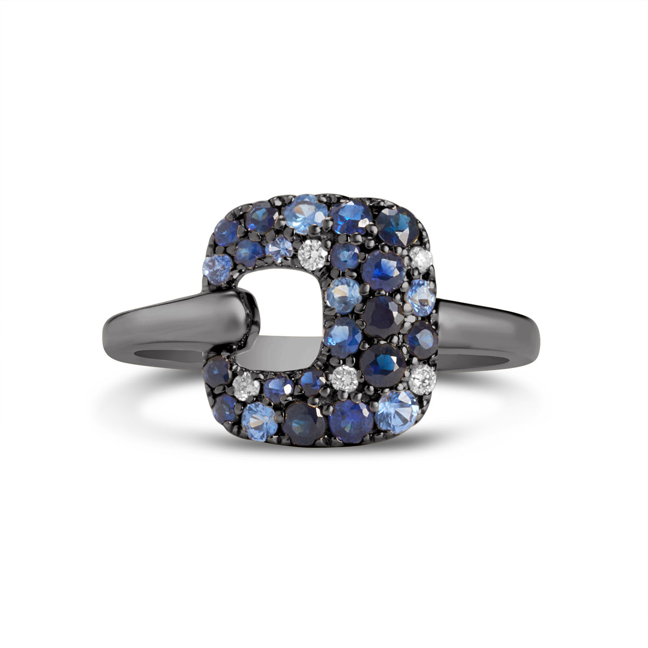 Sapphire & Diamond Cushion Ring