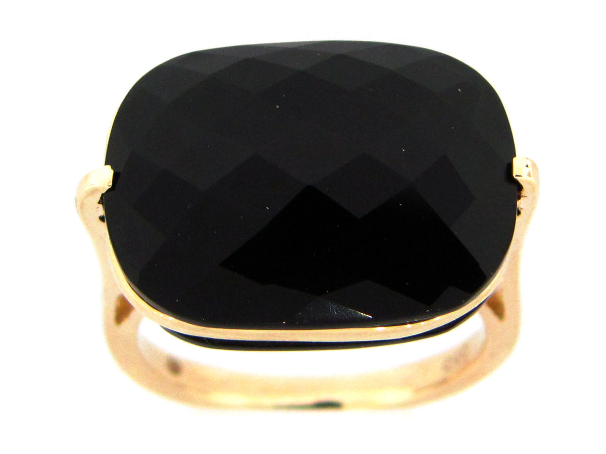 BLACK ONYX RING, 14KY (D)