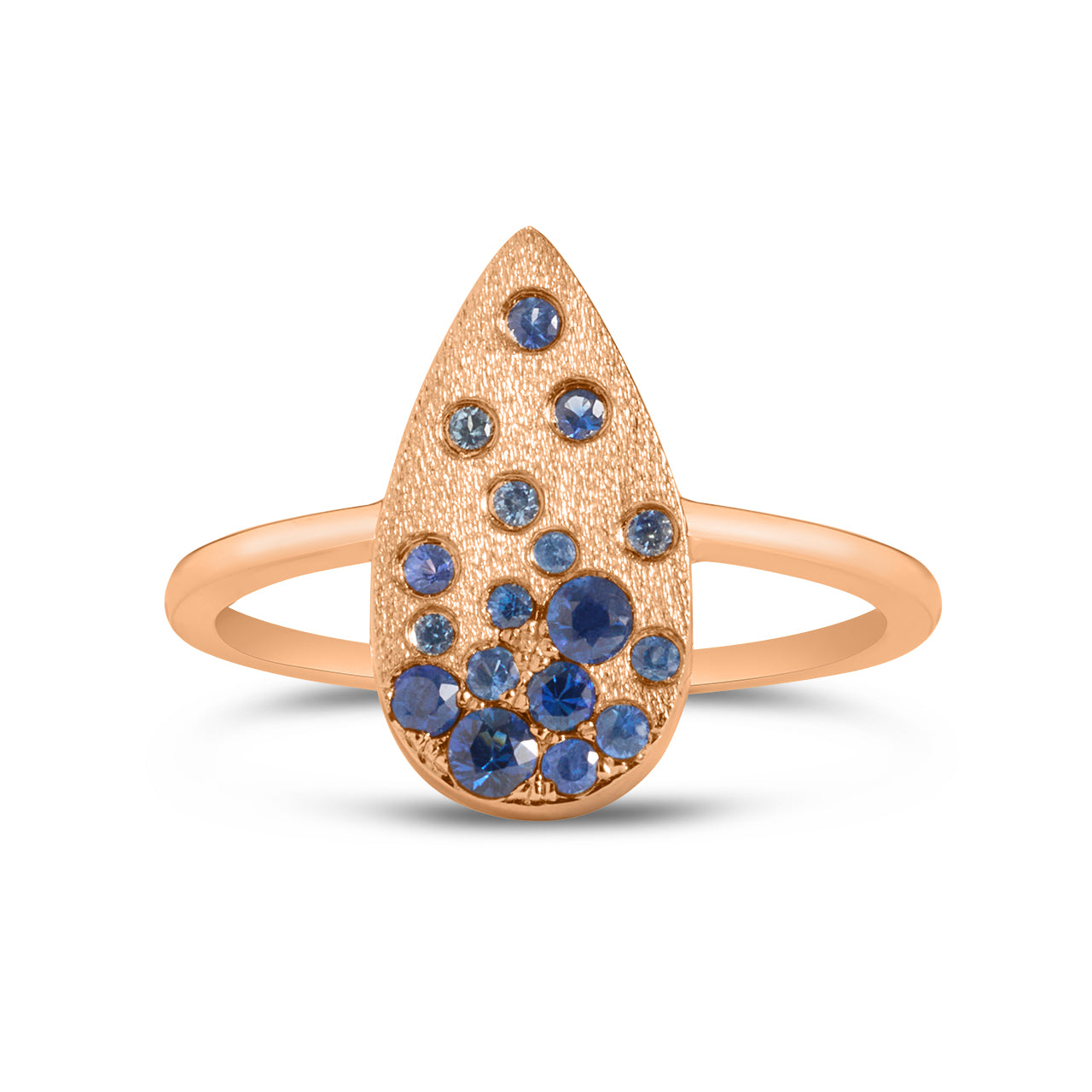 Sapphire Confetti Pear Ring