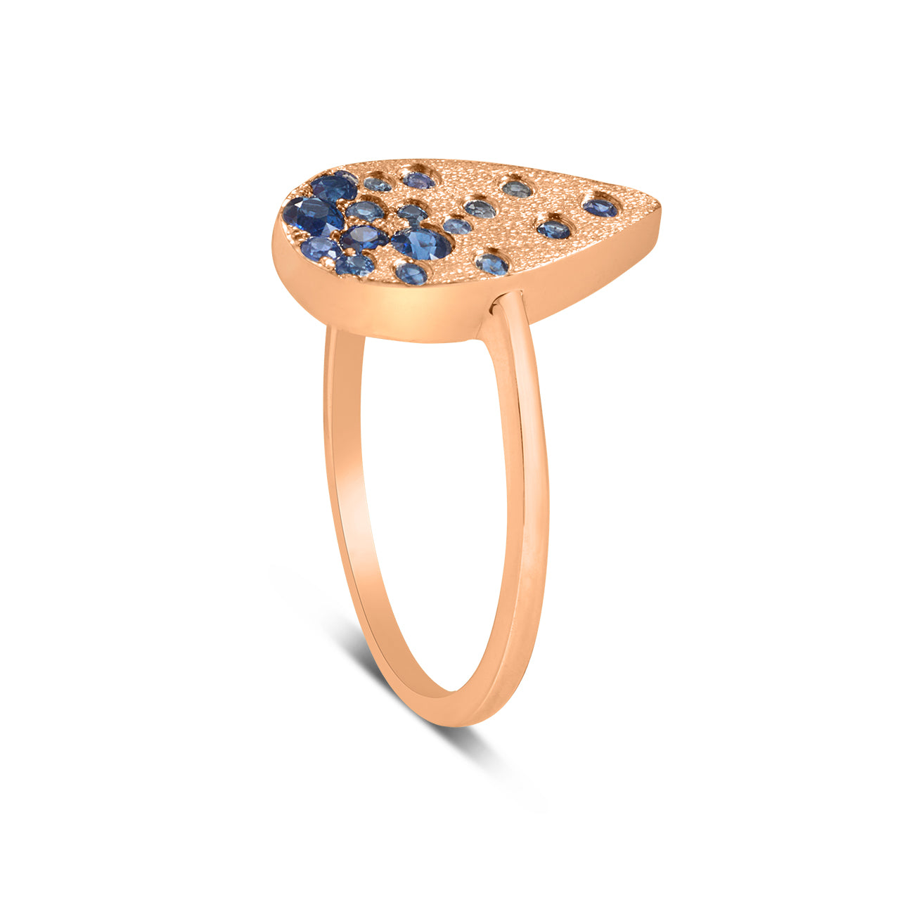 Sapphire Confetti Pear Ring