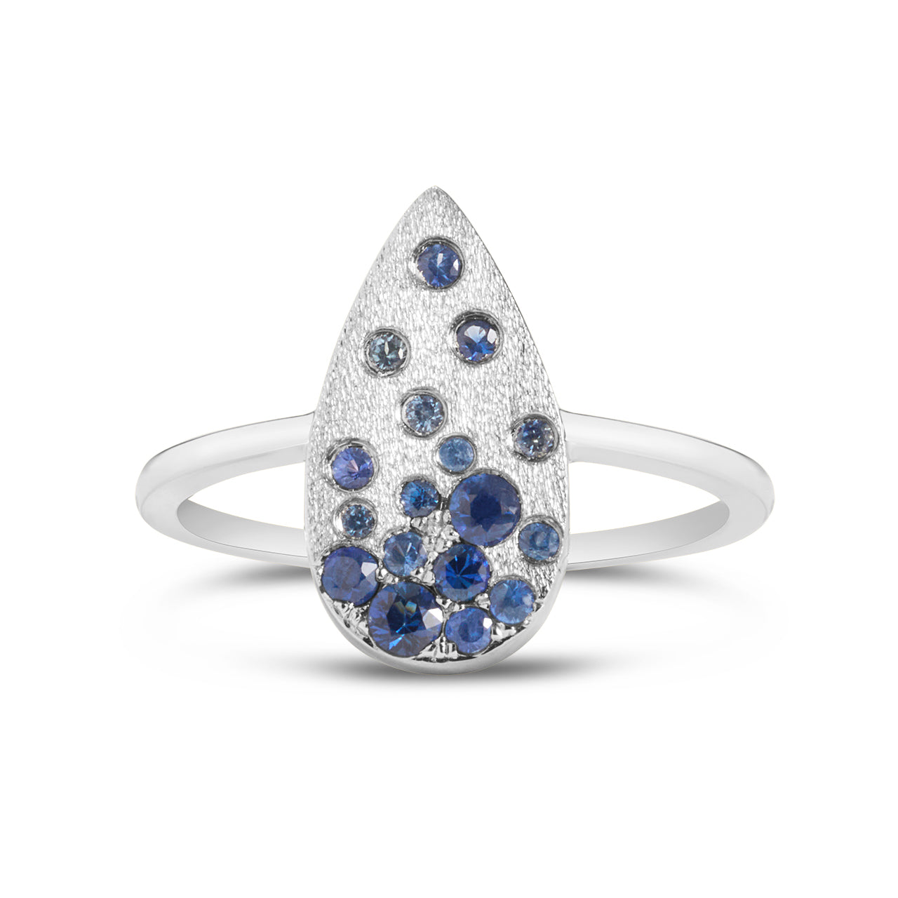 Sapphire Confetti Pear Ring