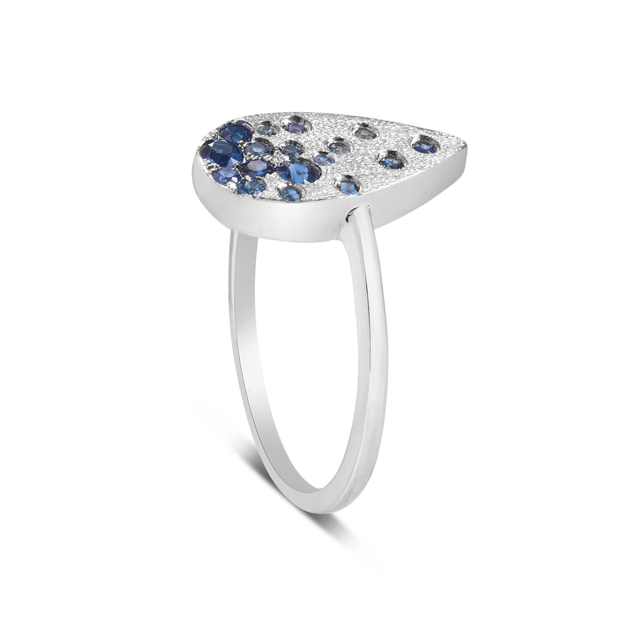 Sapphire Confetti Pear Ring