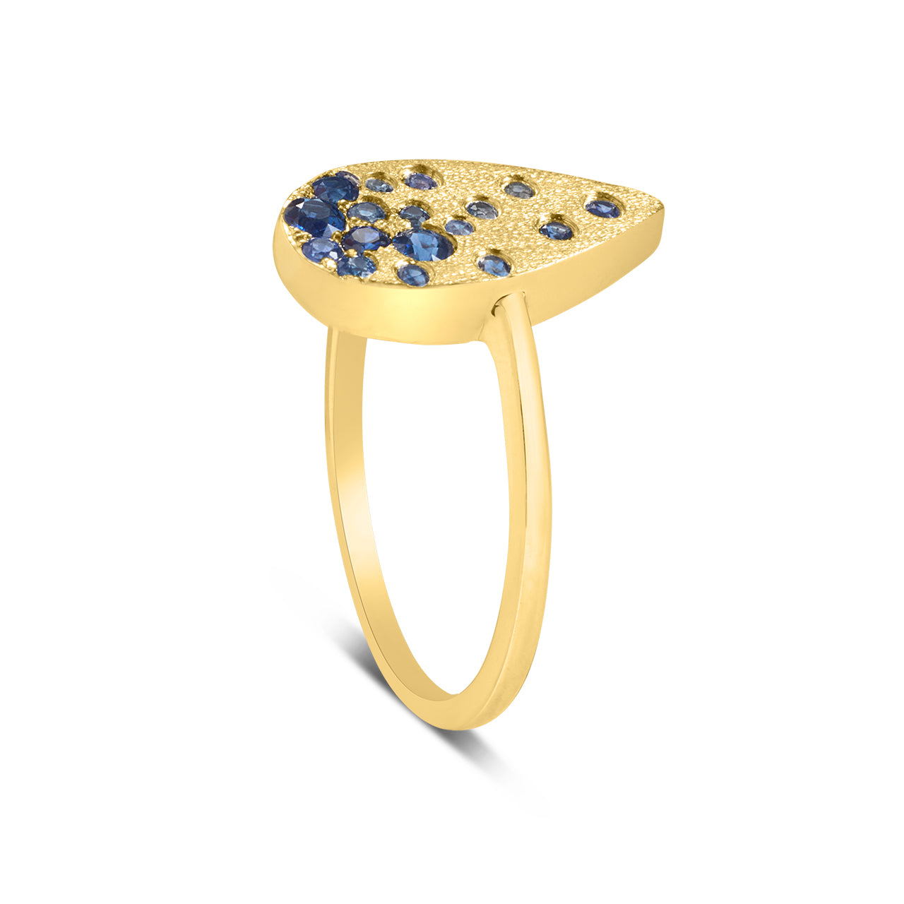 Sapphire Confetti Pear Ring